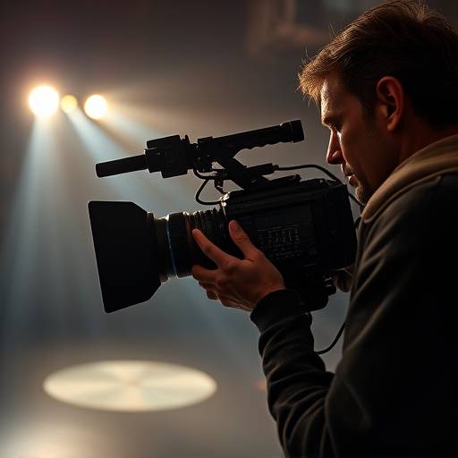 A director working on a non-linear editing system