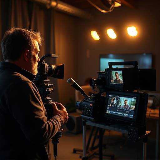 Director reviewing footage with editor in a post-production suite