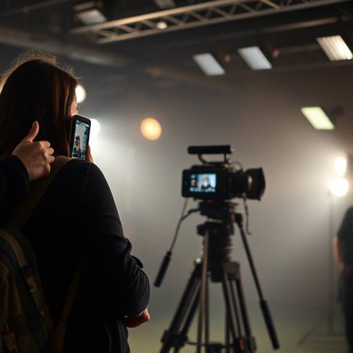 Inspiring scene of a film set